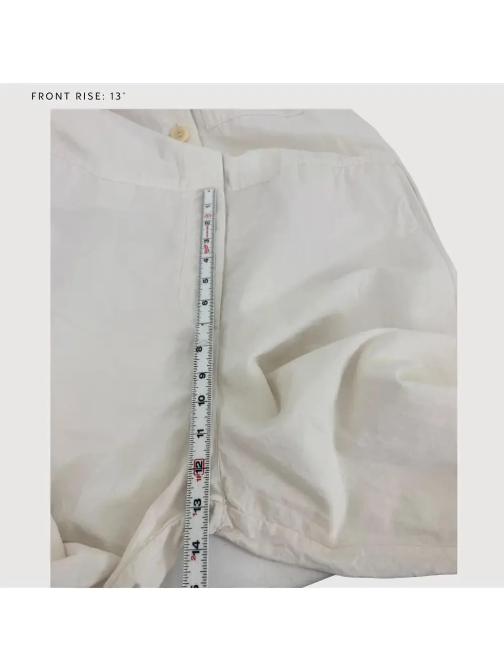 COS Linen Blend Wide Leg Utility Jumpsuit Cream 8
